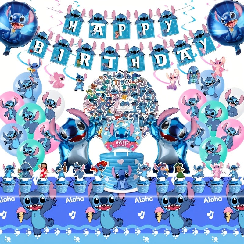 🎈ערכת קישוט 103 חלקים – מסיבת סטיץ' קסומה 🎈