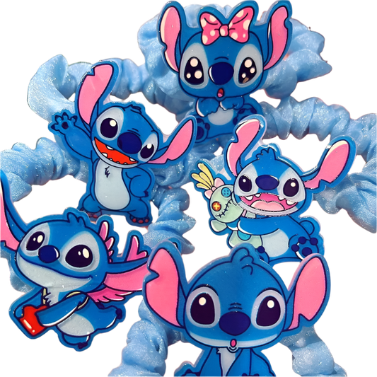Disney Lilo and Stitch Hair Rope for Women Kawaii Stitch Acrylic Hairpin Rubber Band Hair Accessoires Girl Gifts