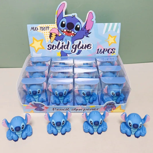 16pcs Disney Lilo And Stitch Pencil Sharpener Anime Cute Pvc Doll Student Cartoon Single Hole Pencil Sharpener Pencil Sharpener
