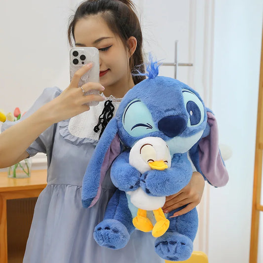 Disney 30cm Lilo And Stitch Plush Toys Anime Plushie Stich Dolls Kawaii Donald Duck Ornaments Stuffed Gift Kids Christmas Gift