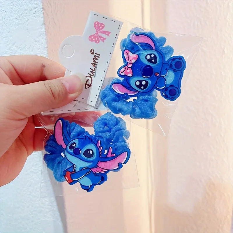 Disney Lilo and Stitch Hair Rope for Women Kawaii Stitch Acrylic Hairpin Rubber Band Hair Accessoires Girl Gifts