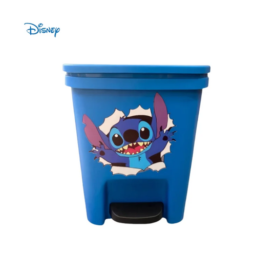 Disney Lilo And Stitch Trash Can Home Living Room Cartoon Large Capacity Personalized Thickened Foot-Operated Paper Basket